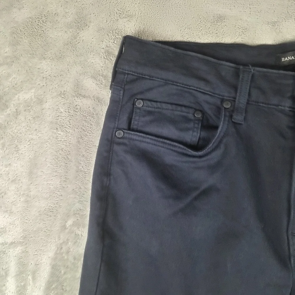 Banana Republic Pants Mens 32x32 Black Denim Stretch 5 Pocket Slim Modern Fit